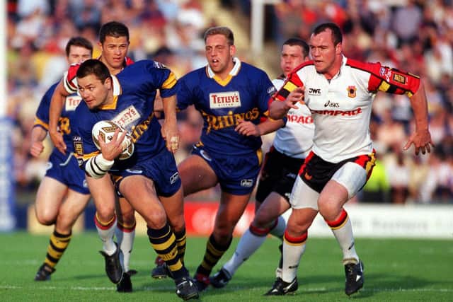 Leeds Rhinos' Tony Kemp looks to make a run against Bradford Bulls in 1998. Picture: Mark Bikerdike.