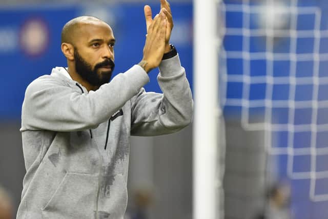 APPLAUSE: For Marcelo Bielsa's Leeds United side from former Arsenal legend and now CF Montreal boss Thierry Henry. Photo by Minas Panagiotakis/Getty Images.