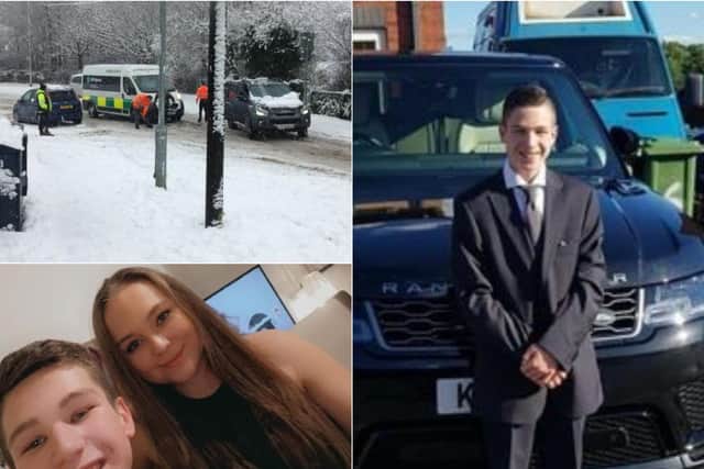 Ajay Blackley, 18, and his sister Stella spent hours digging cars, buses and an ambulance out of the snow in Leeds.
