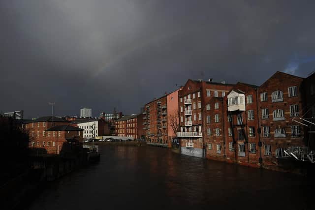 The Middle River Aire catchment in Leeds is at risk of flooding today