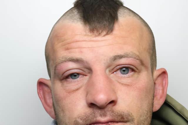 David Yates was jailed for threatening a shop manager with a knife and biting a police officer in Castelford