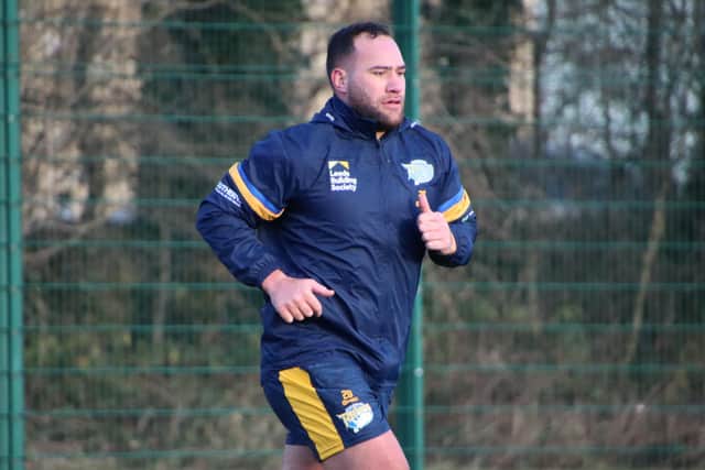 Bodene Thompson at pre-season training. Picture by Phil Daly/Leeds Rhinos.