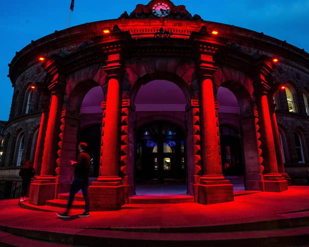 Leeds Corn Exchange was among the city's buildings to turn red for the Children's Heart Surgery Fund's Wear Red Day last year. 