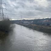 The River Aire at Kirkstall, pictured on Tuesday after heavy rainfall, has been identified as at risk of flooding