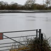 A field in Allerton Bywater affected by flooding.