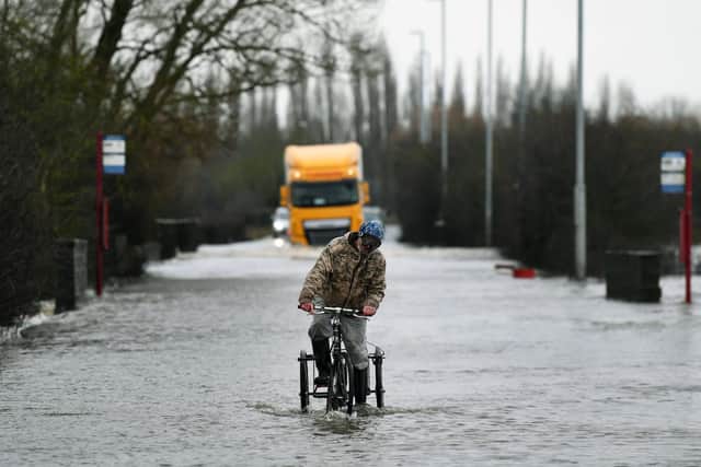 Barnsdale Road, in Allerton Bywater, has closed due to the flooding.