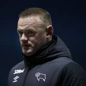 WHITES DIG: From Derby County boss Wayne Rooney. Photo by George Wood/Getty Images.