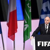 STRONG MESSAGE: About any possible European Super League in a joint statement partly assigned to FIFA president Gianni Infantino, above. Photo by FRANCK FIFE/AFP via Getty Images.