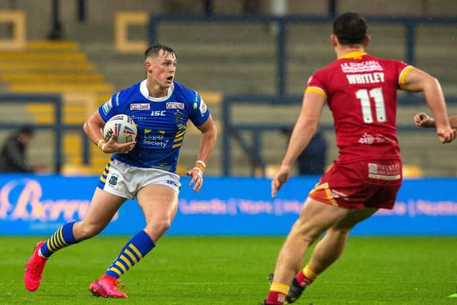 Jack Broadbent made his Rhinos debut against Catalans last September. Picture by  Bruce Rollinson.
