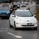 Autonomous vehicles - such as this modified 2017 electric Nissan LEAF that navigated itself on a 230-mile journey last year - are referenced in the draft transport strategy for Leeds. Picture: Nissan / SWNS