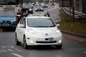 Autonomous vehicles - such as this modified 2017 electric Nissan LEAF that navigated itself on a 230-mile journey last year - are referenced in the draft transport strategy for Leeds. Picture: Nissan / SWNS