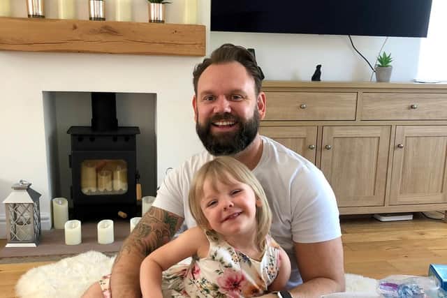 Gemma's friend Paul Metcalfe, pictured with his daughter Georgia, who has organised the 40-hour fundraiser