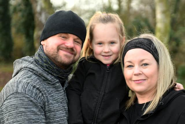 Mick and Emma Butterfield with their daughter Ada from Allerton Bywater .
Photo: Gary Longbottom