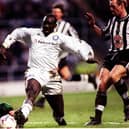 SHARPSHOOTER: Leeds United striker Jimmy Floyd Hasselbaink, above, caused Newcastle United all sorts of bother at St James' Park on Boxing Day 1998. Picture by Varleys.