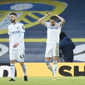 SETBACK: Left to right, Leeds United trio Mateusz Klich, Luke Ayling and Stuart Dallas after their side conceded what proved the only goal of the game in last weekend's 1-0 defeat to Brighton. Photo by Peter Powell - Pool/Getty Images.