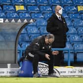 FRUSTRATION: Leeds United head coach Marcelo Bielsa during last weekend's 1-0 defeat to Brighton at Elland Road. Photo by Peter Powell - Pool/Getty Images.