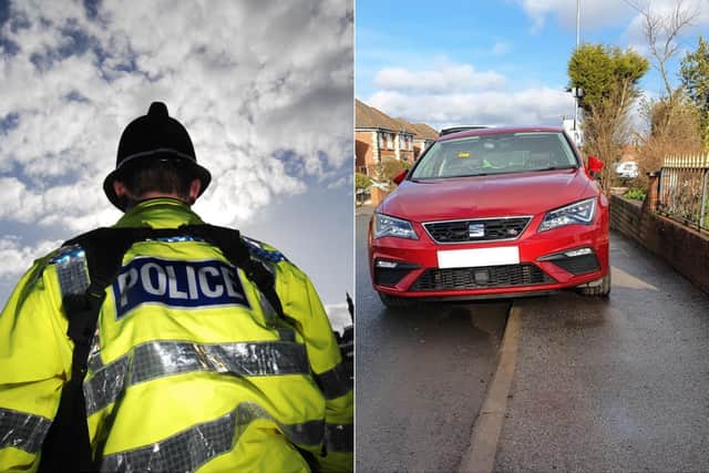 Police fined this motorist over pavement parking.