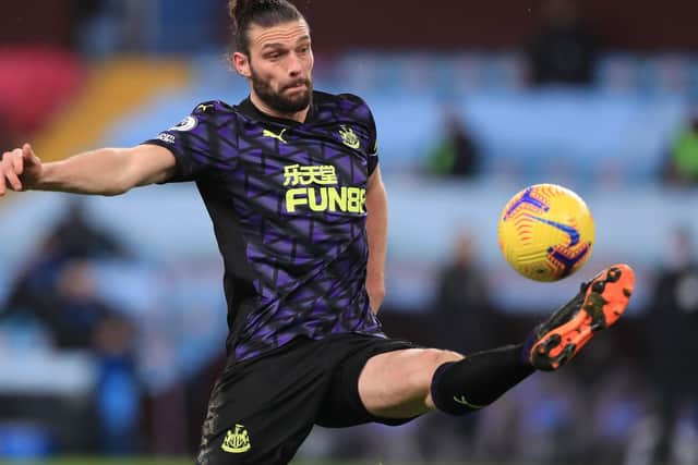TARGET MAN: Newcastle United boss Steve Bruce has turned to the towering Andy Carroll, above, alongside Callum Wilson in a front two of late. Photo by Mike Egerton - Pool/Getty Images.