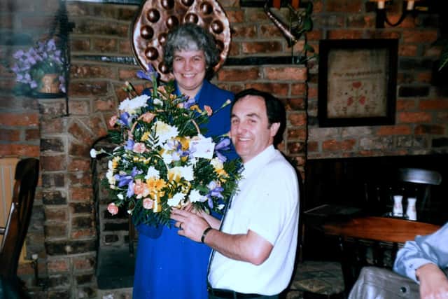 Brian Sugden and his late wife Audrey, who lost her battle with dementia last year.