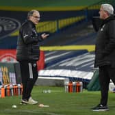 PART ONE: Leeds United head coach Marcelo Bielsa, left, and Newcastle United boss Steve Bruce, right, during December's Premier League clash at Elland Road. Photo by Rui Vieira - Pool/Getty Images.