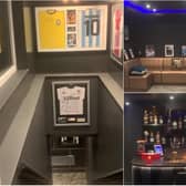 Jody Wainwright, 40, is dedicated to the Whites and is a season ticket holder at Elland Road.

He has spent the past three years building an unbelievable man cave in his back garden in Ossett - complete with an array of Leeds United memorabilia.