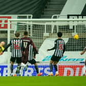 THE WINNER - Jack Harrison beat Karl Darlow to give Leeds United three points at Newcastle United. Pic: Bruce Rollinson