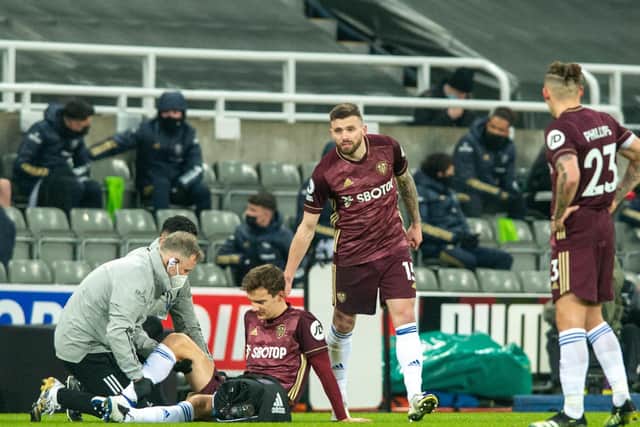 ANOTHER SETBACK - Diego Llorente has had a torrid time with injuries since arriving at Leeds United in the summer. Pic: Bruce Rollinson