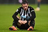 DEJECTED: Newcastle United defender Fabian Schar after Tuesday evening's 2-1 defeat against Leeds United at St James' Park. Photo by Stu Forster/Getty Images.