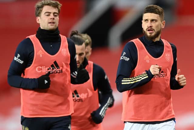 VIDEO MESSAGE - Mateusz Klich, right, has joined fellow Premier League players to show support for Holocaust Memorial Day. Pic: Getty