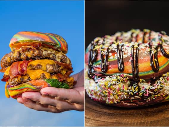 Rainbow burgers and desserts at Dope Burger in Armley (photo: Dope Burger)