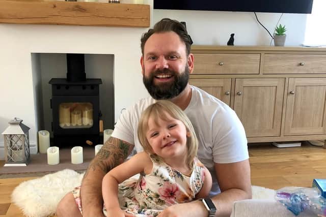 Gemma's friend Paul Metcalfe, pictured with his daughter Georgia, who organised the 40-hour fundraiser