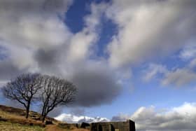 Top Withens high on the Pennine Moors above Haworth. The ruins have long been associated with Emily Bronte's novel Wuthering Heights. Picture: Bruce Rollinson.
