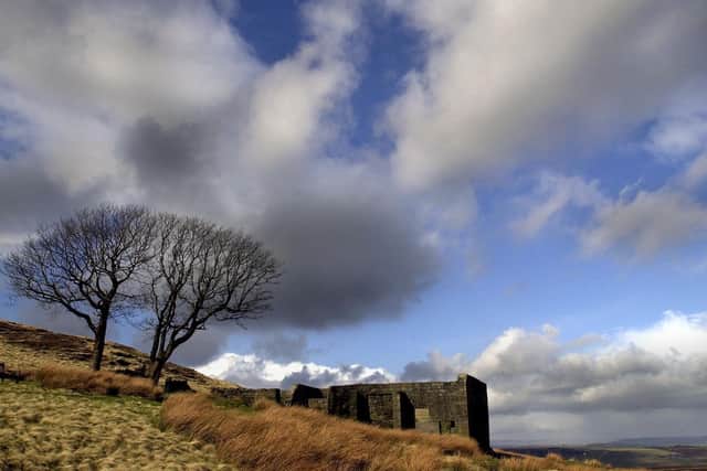 Top Withens high on the Pennine Moors above Haworth. The ruins have long been associated with Emily Bronte's novel Wuthering Heights. Picture: Bruce Rollinson.