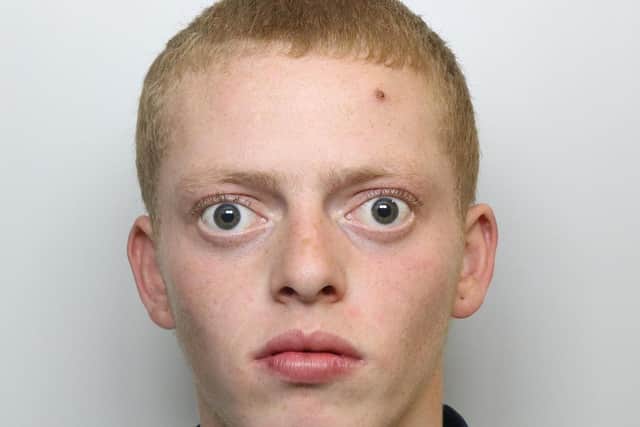 Reece Booth was jailed for 30 months for attacking an Asda security guard.