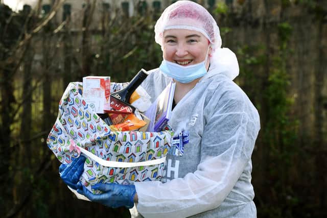 An arthritis sufferer who has been shielding for 11 months is creating care packages for NHS staff as a thank you for their tireless work during the pandemic.
Claire Wiggins, 41, from Boston Spa, suffers from a range of health problems - including arthritis and Fibromyalgia - and lives in constant pain.
Picture : Jonathan Gawthorpe