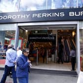 Library image of Dorothy Perkins Burton shop in London's Oxford Street.