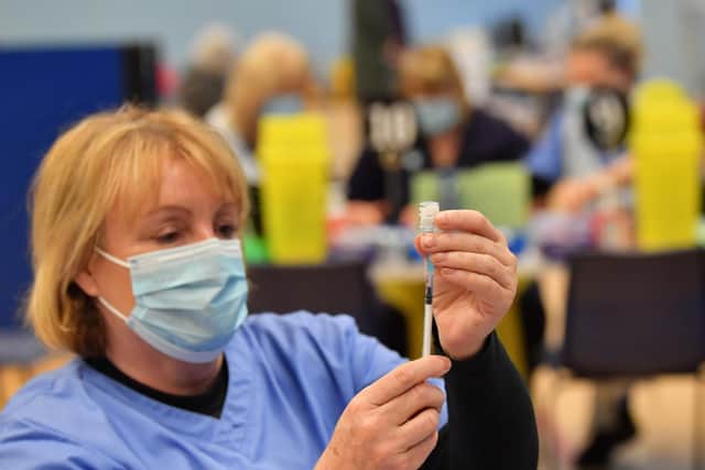 The UK has secured 60 million doses of the Novavax jab. PA.
