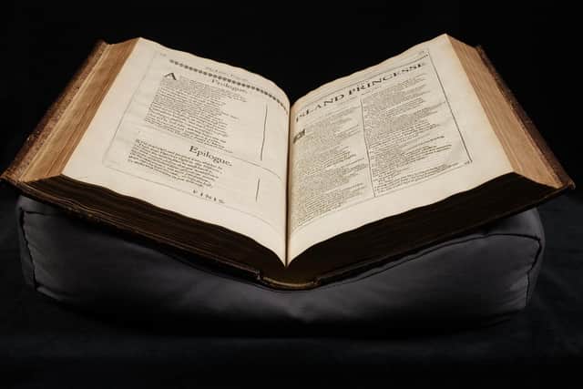King Charles II’s copy of the 1647 Beaumont and Fletcher ‘Comedies and Tragedies’ folio. PIC: Special Collections, University of Leeds