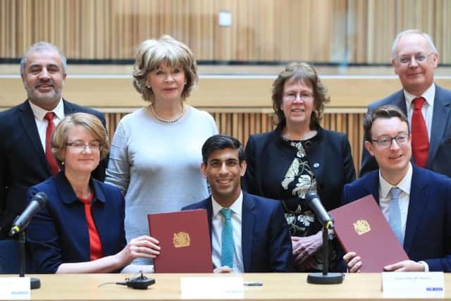 West Yorkshire's leaders with Chancellor Rishi Sunak in 2020 - following the original agreement. (GETTY)