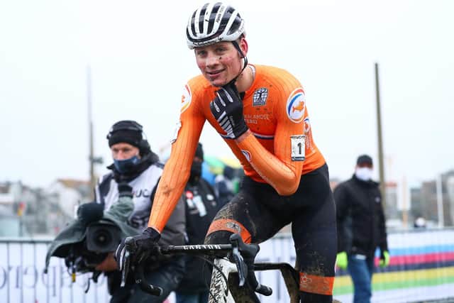 Mathieu van der Poel of The Netherlands after winning the elite men’s race (Picture: Alex Whitehead/SWPix.com)