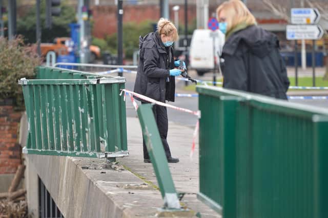 Police at the scene of the crash (Photo: Alex Cousins/SWNS)