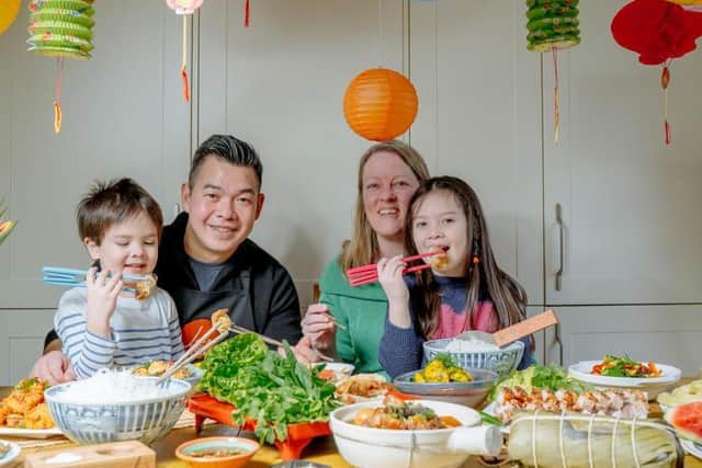 The family: Loc Bui (46yrs), Paula Cooper (48yrs), Lily Bui (6yrs) and Tobias Bui (4yrs).