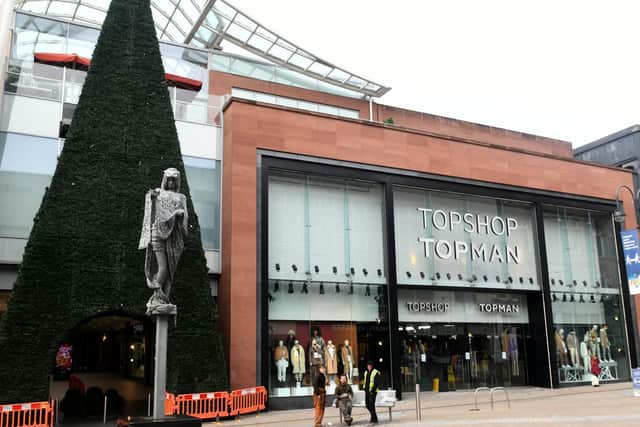 Topshop store in Briggate, Leeds city centre.