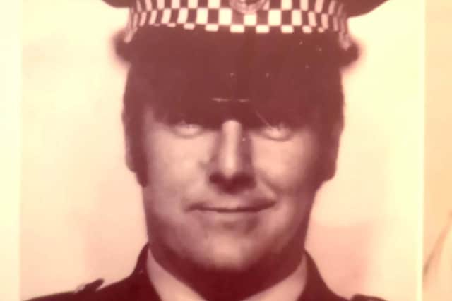 Bill Annable pictured as a serving West Yorkshire police officer