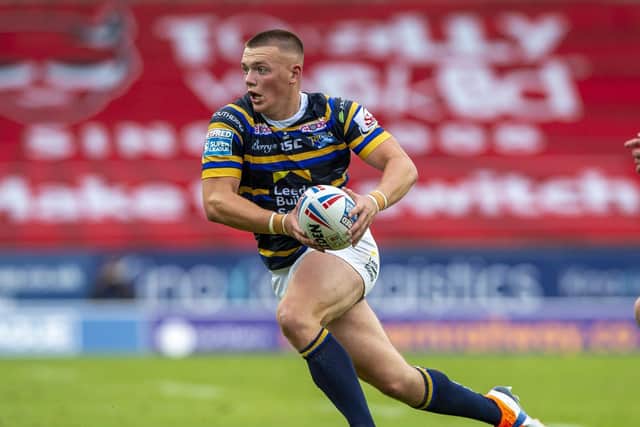 Callum McLelland on the ball for Rhinos last season. Picture by Bruce Rollinson.