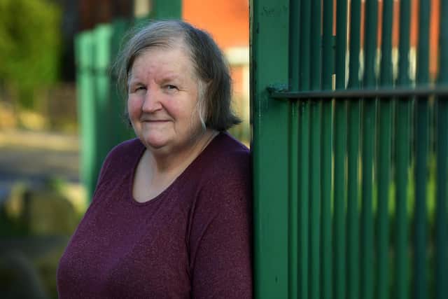Sue Kelk, 63, whose husband Jason has been in intensive care in Leeds with Covid-19 since April. Picture: Jonathan Gawthorpe.