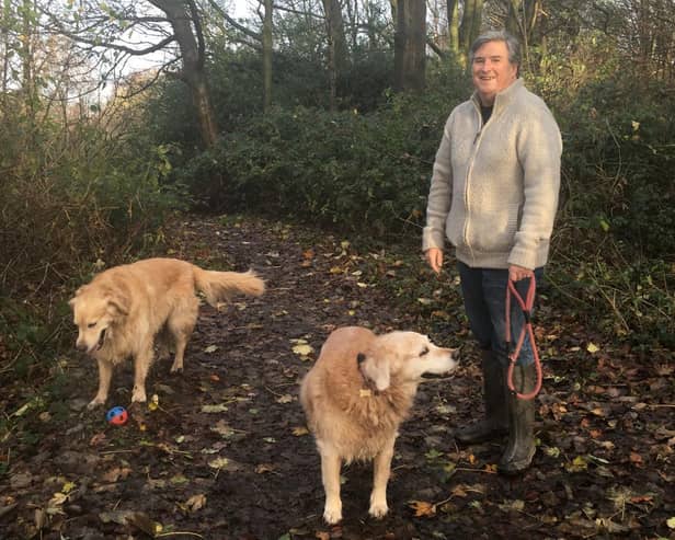 Howard Ford is back out walking his dogs after receiving a liver transplant at St James's University Hospital in Leeds.