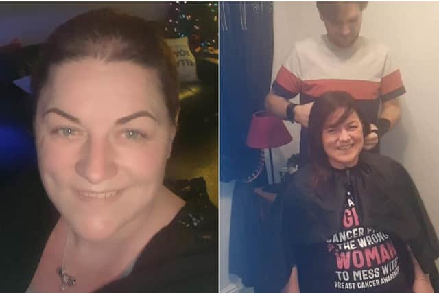 Helen Stewart shaved her head to raise funds for Leeds Cancer Centre before beginning her treatment last month.