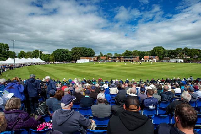 Clifton Park, pictured hosting the Yorkshire v Warwickshire County Championship clash in June 2019, will host two Royal London Cup games in 2021. Picture: Bruce Rollinson