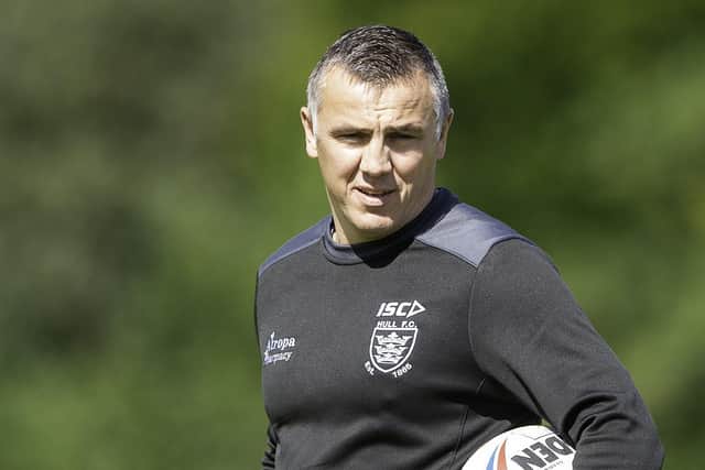 THAT WAS THEN ... Andy Last, pictured in training as Hull FC's interim coach after the Coronavirus Covid-19 layoff. Picture by Allan McKenzie/SWpix.com